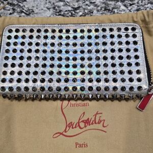 Christian Louboutin Silver Studded Wallet